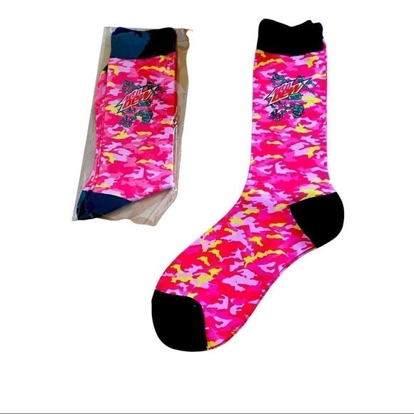 Two Pair Mountain Dew Major Melon Socks NEW - Picture 1 of 2
